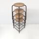 4 vintage metal and wood laboratory stools