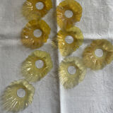 Set of 2 old opalescent bobèches