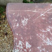 Louis xv style marble top marquetry chest of drawers