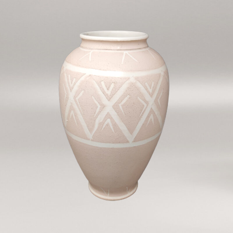 1960s Pink Vase in Ceramic by Deruta
