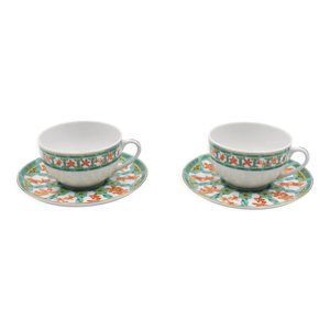 2 tasses et sous tasses