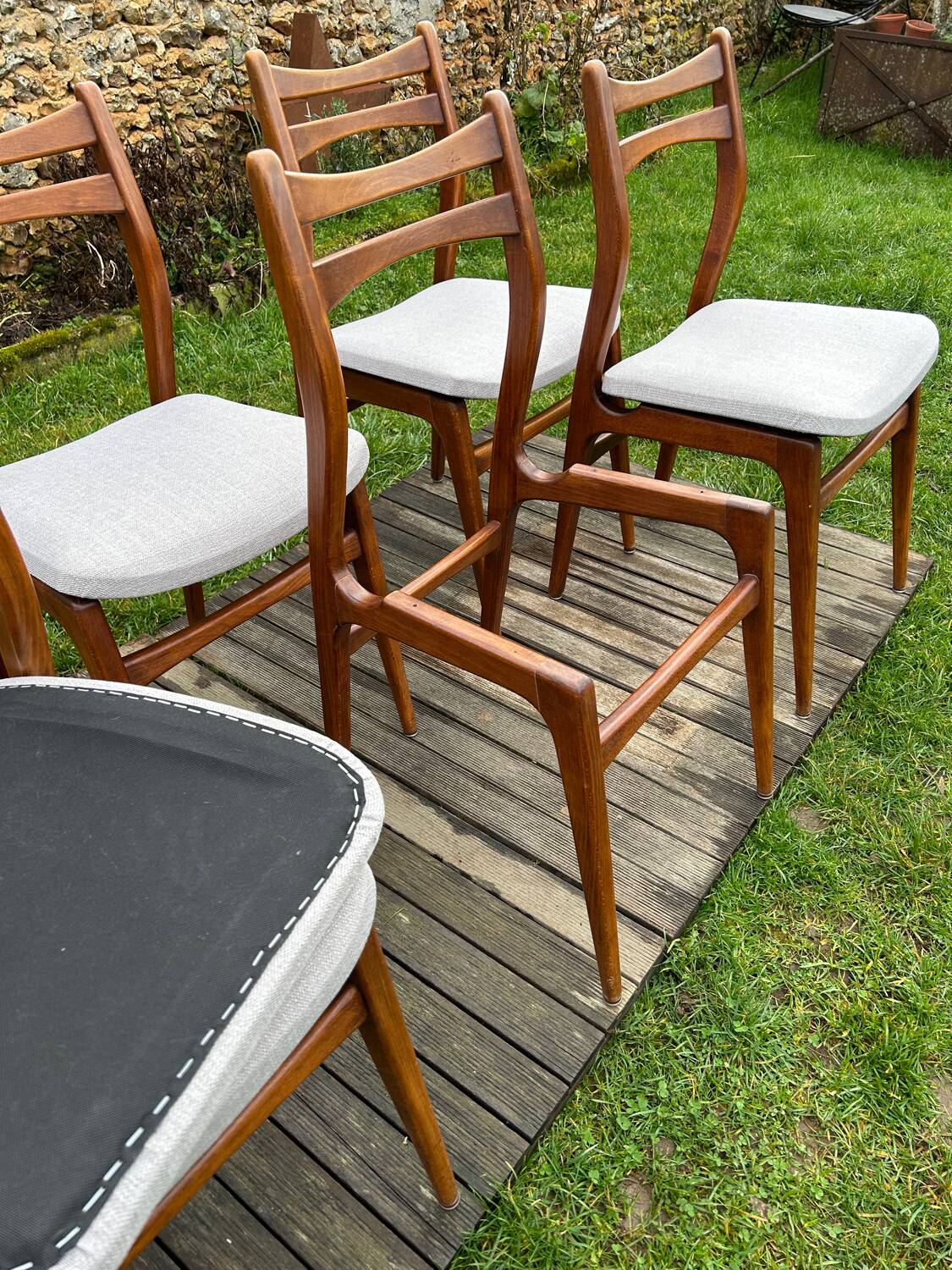 6 chaises scandinaves vintage 1960-70