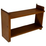 Vintage wooden wall shelve rack in pinewood minimalist design