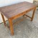 Solid oak farmtop table with 1 drawer