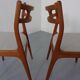 Model 138 Teak & Kvadrat Hallingdal Dining Chairs by Johannes Andersen for Uldum Møbelfabrik, Denmark, 1960s, Set of 2