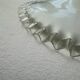 Vintage opaline glass pendant light with scalloped edges, 24 cm