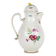 Antique white porcelain coffee pot from Vienna, painted, 18th century.