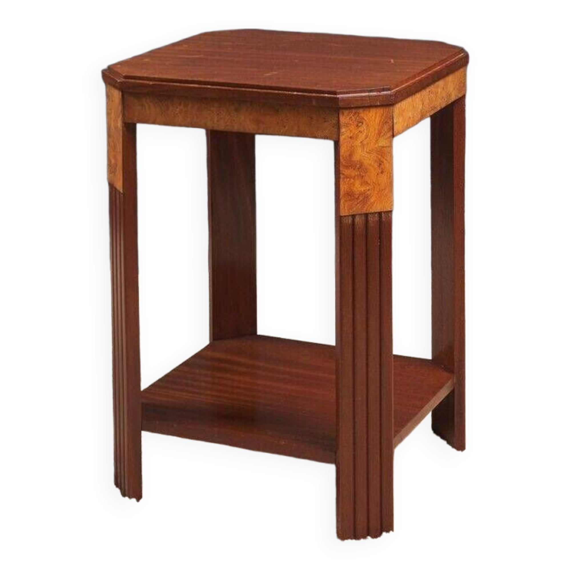 Art Deco pedestal table 1930 double tops two species