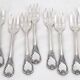 Christofle Marly, 12 silver-plated cake forks, 15.8 cm, excellent condition.