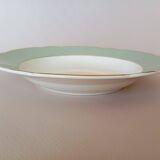 Plat creux Villeroy & Boch Mettlach céladon et or