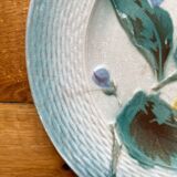 2 antique dessert plates in fruit slip Saint Amand and Hamage