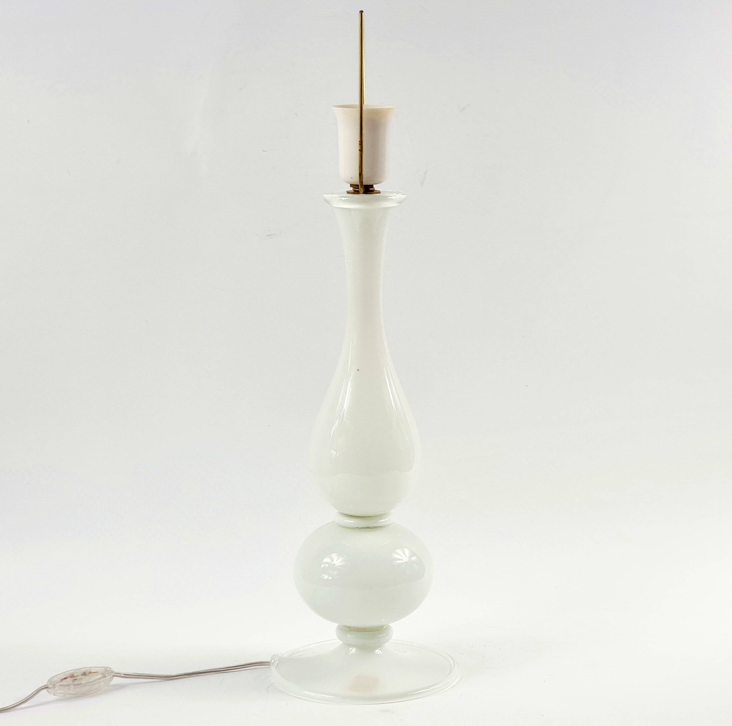 Large Mid Century Murano Glass Table Lamp From Barovier & Toso, Italy, 1960s