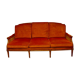 Three-seater sofa in cannage and pink velvet