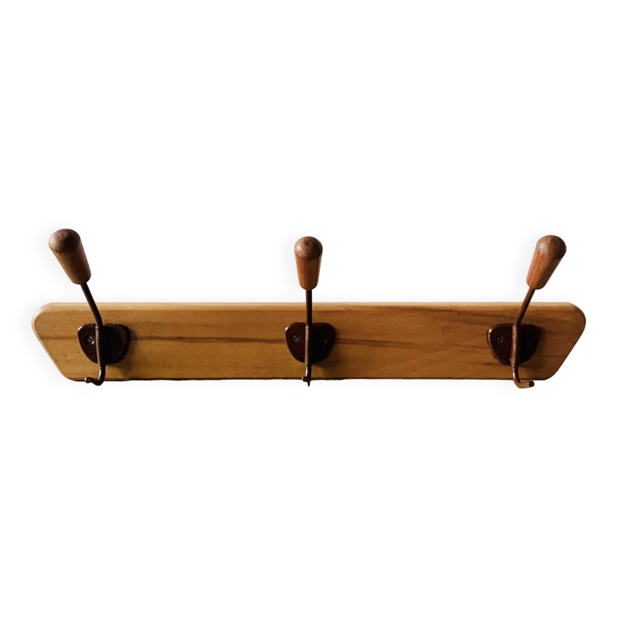 Vintage wall coat rack - 3 hooks