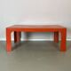Table basse vintage orange en plastique Space Age années 70