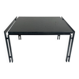 Black granite side table or coffee table from the 1980’s