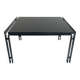 Black granite side table or coffee table from the 1980’s