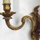 Elegant Vintage French Bronze Double Wall Sconces with Acanthus Leaf Detail