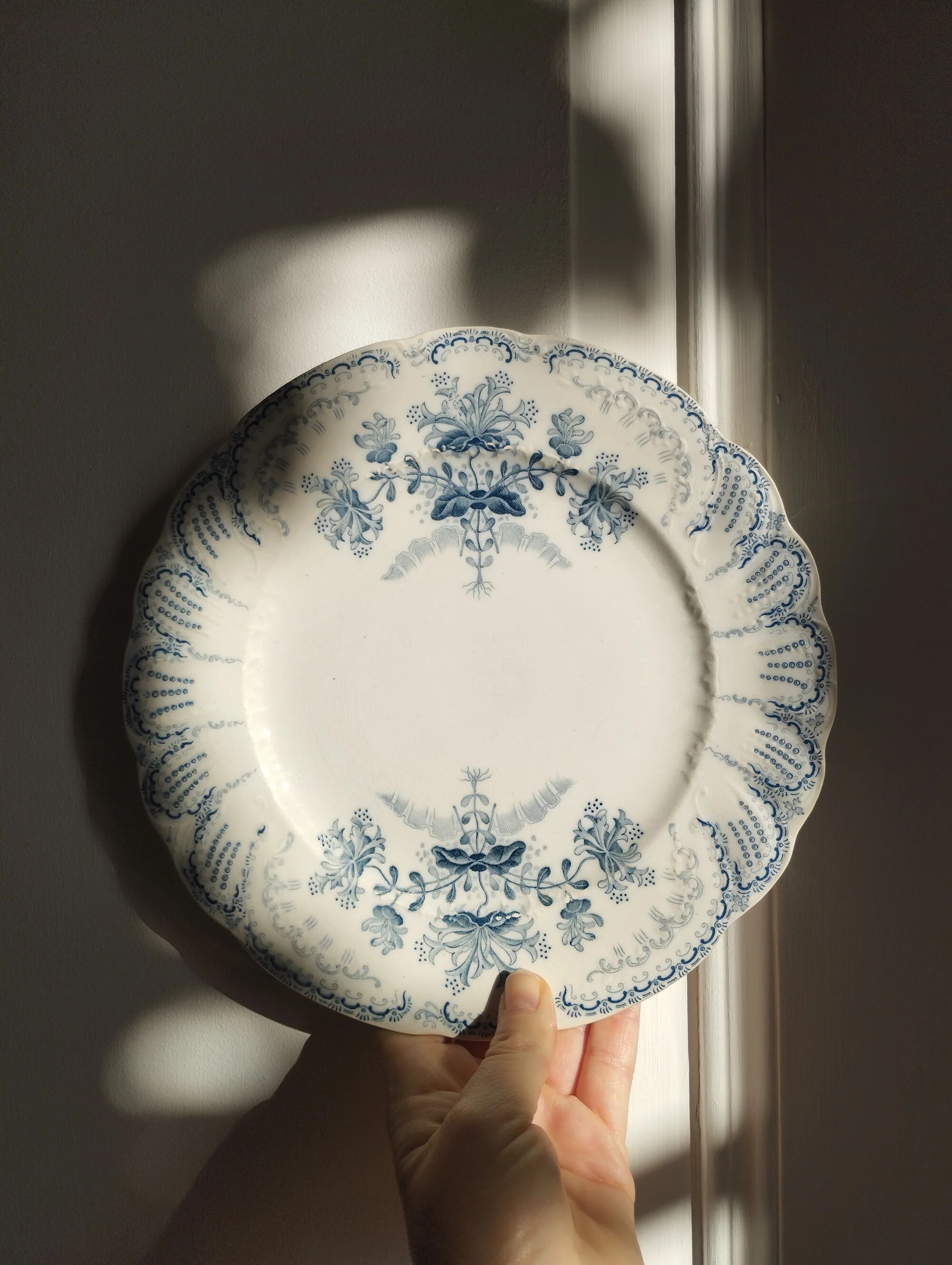 "Regency" - 6 dessert plates in ironstone St-Amand & Hamage