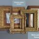 Former Original gold leaf gilding key frame, Style Louis XV 76x61 leafing 61x46.4 cm SB116