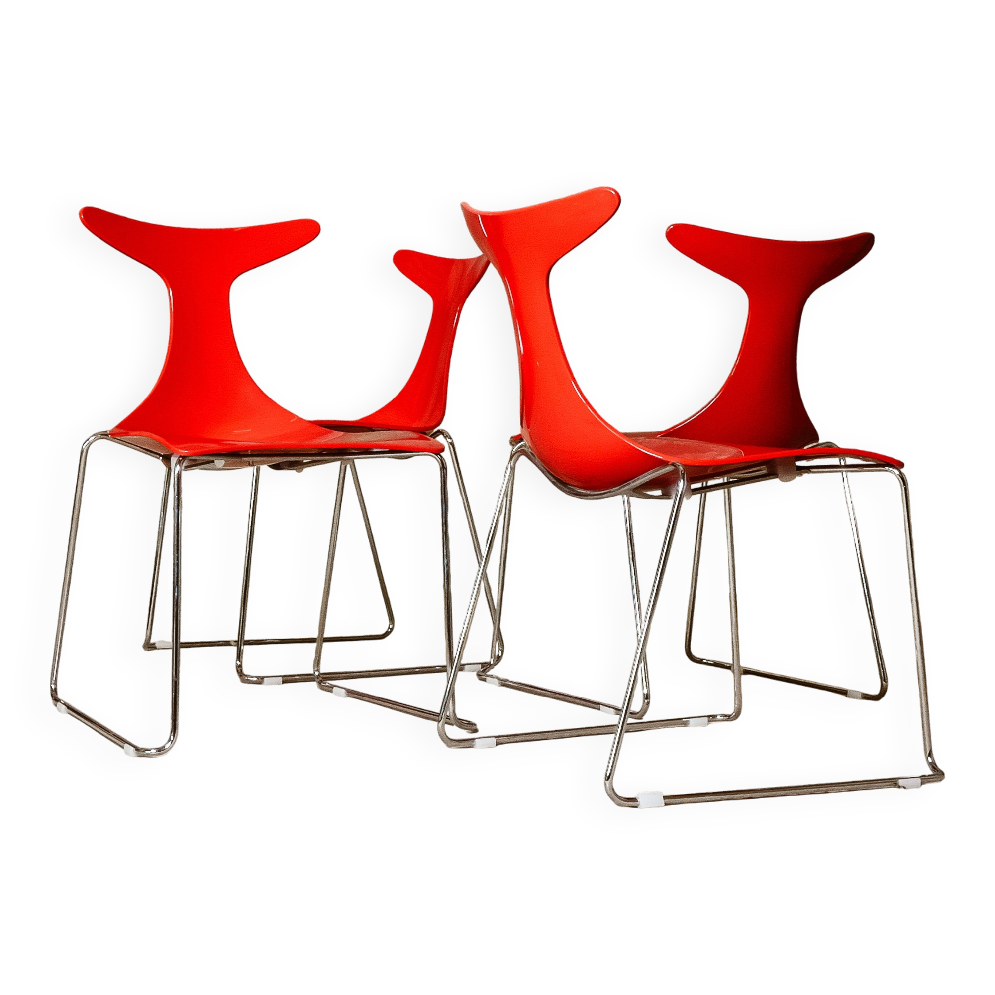 4 chaises “Delfy” par Gino Carollo, Italie 1995