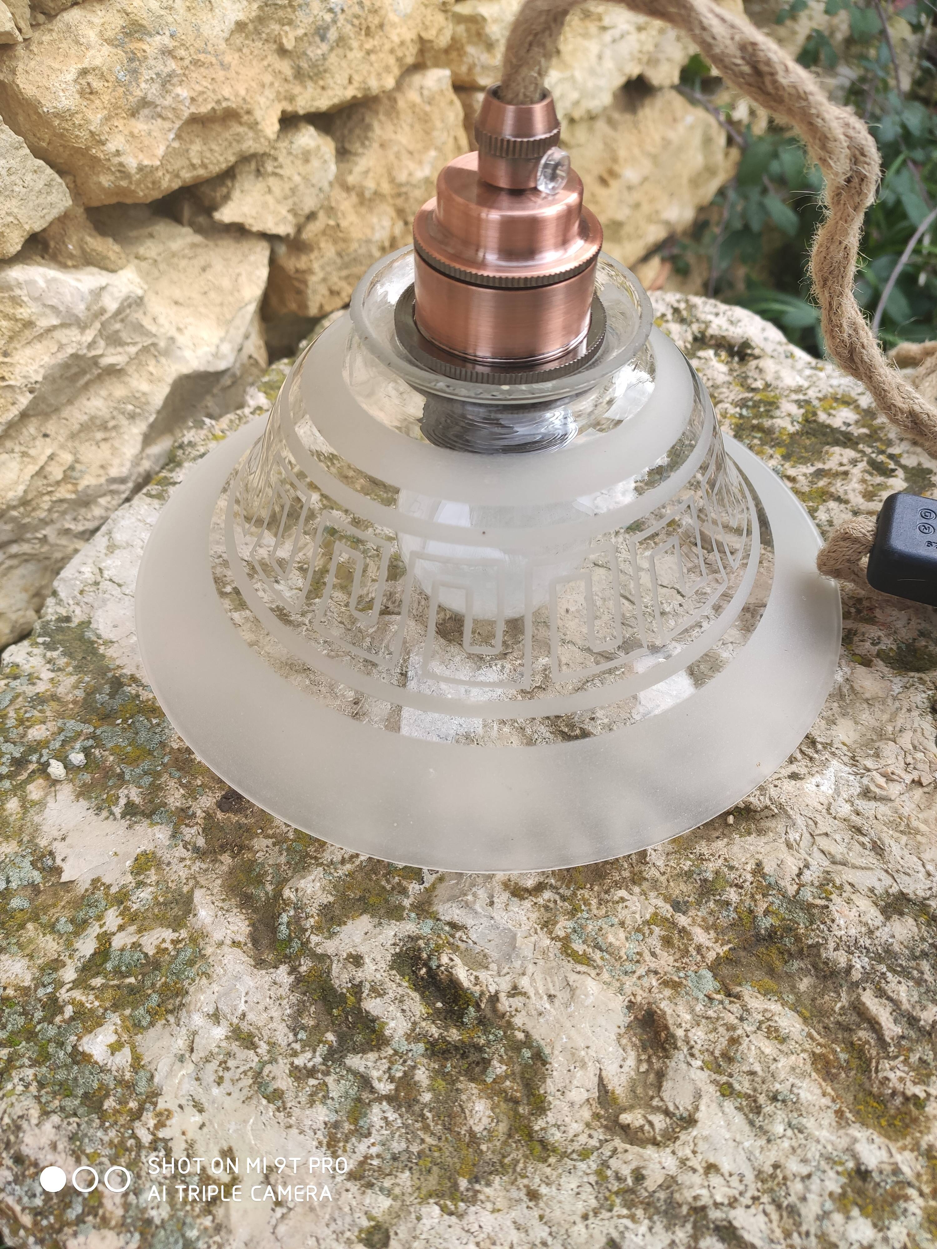 Lampe baladeuse globe vintage en verre