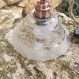 Vintage glass globe portable lamp