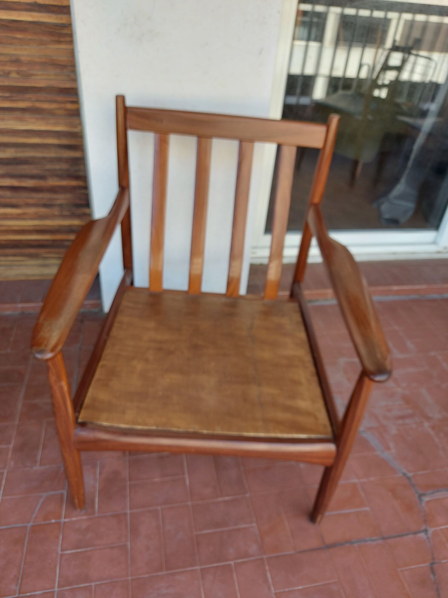 Scandinavian armchair Grete Jalk in teak, 50