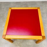 Table basse Flötotto Profilsystem années 70 rouge