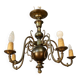 Dutch chandelier with 5 lights in bronze, 19th century.
