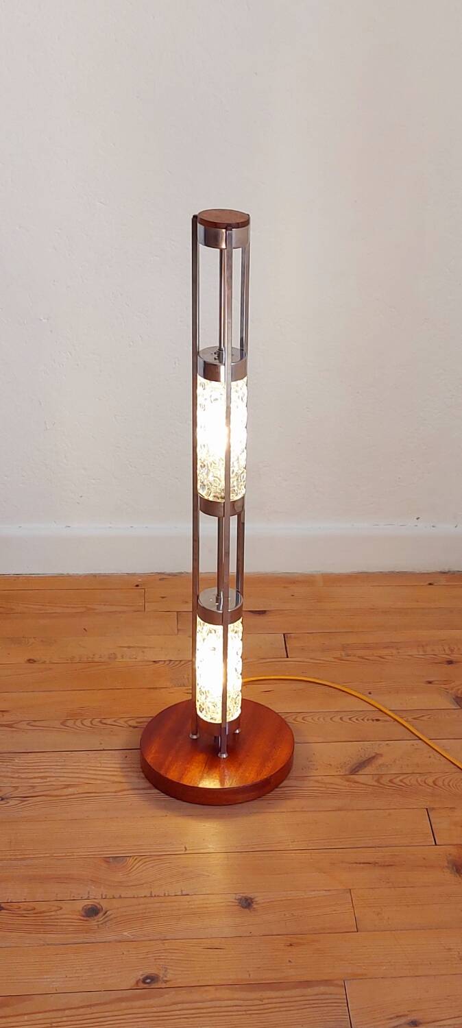 Vintage stainless steel floor lamp