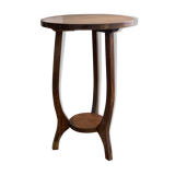 Wooden pedestal table