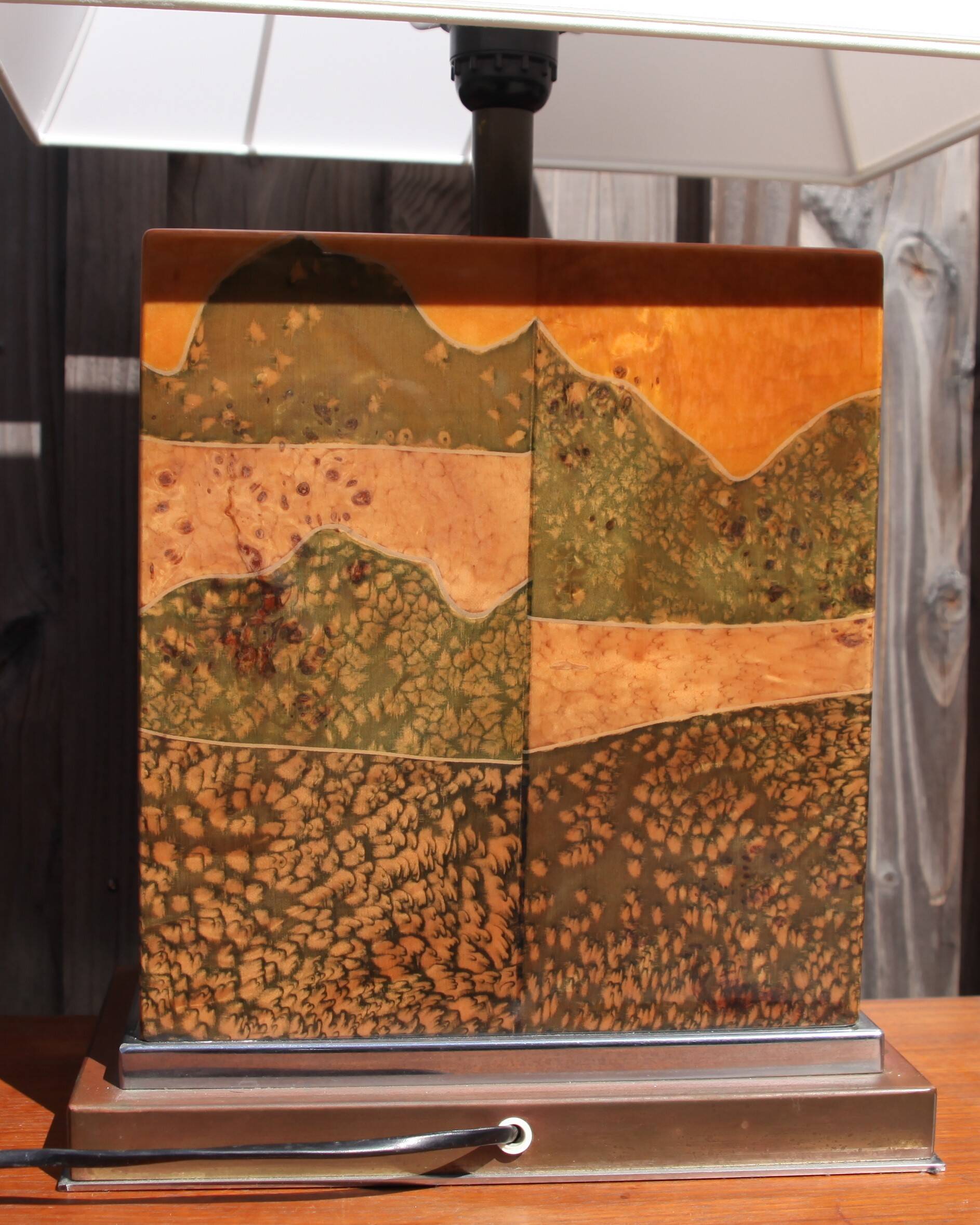 Resin lamp by Jean Claude Mahey