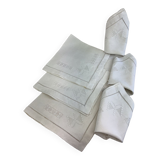 6 Antique embroidered napkins