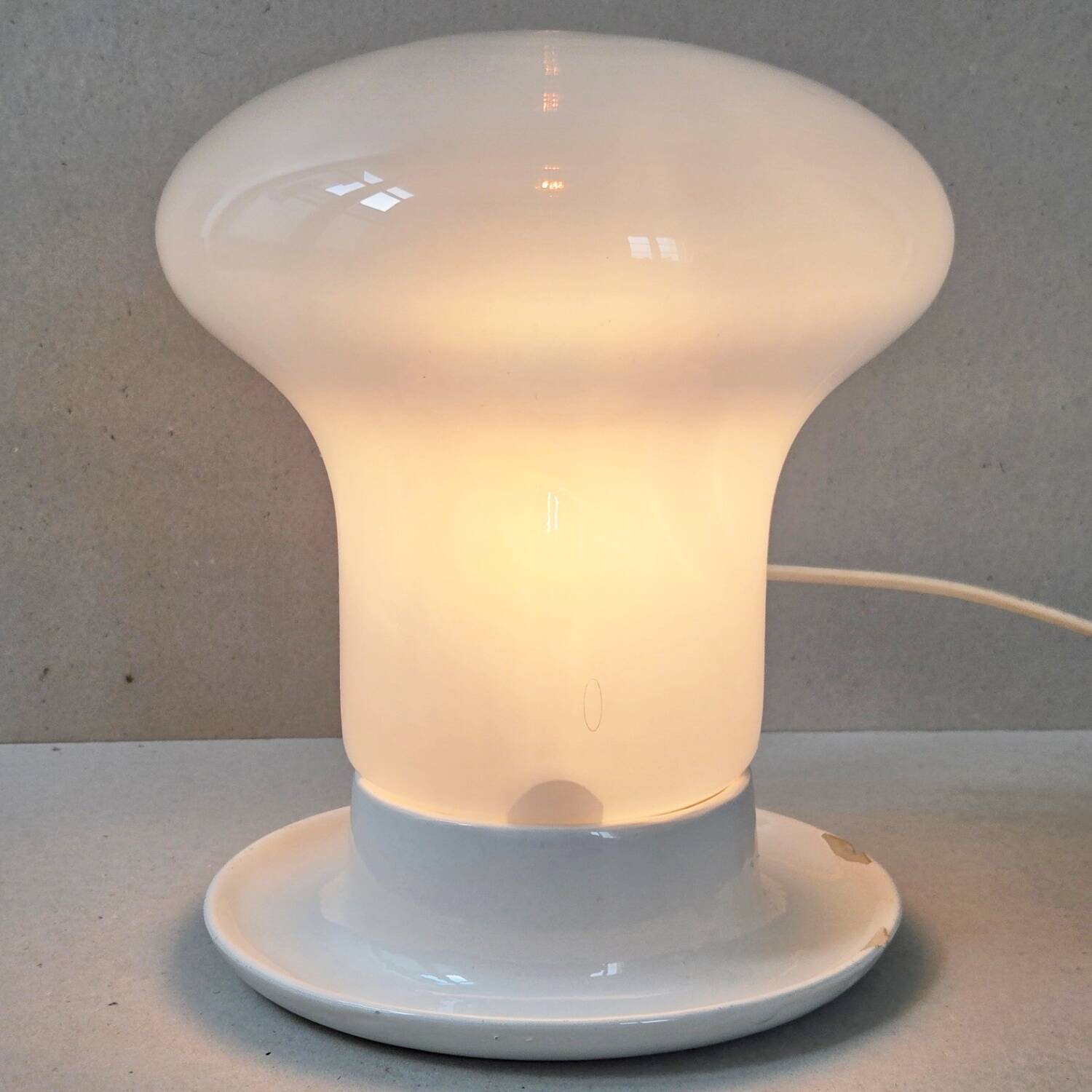 Lampe italienne en verre et céramique, 1960