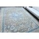 1970s Vintage Persian Handmade Wool Cotton Blue Area Rug 283x400