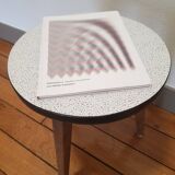 Wooden and formica tripod coffee table