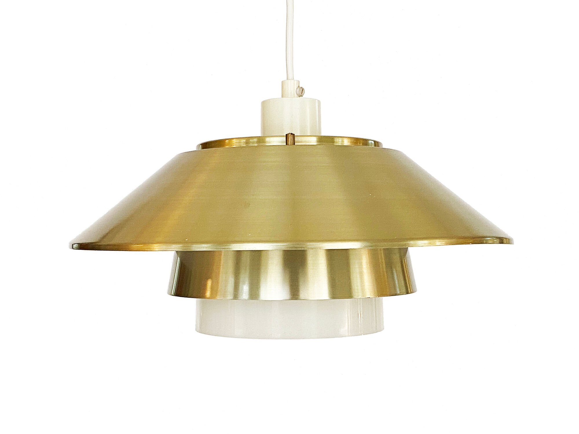 Aluminum pendant light by Vadsbo Metall. Sweden 1970s