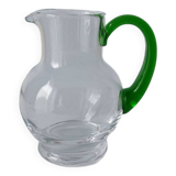 Green carafe Alsace wine vintage tableware