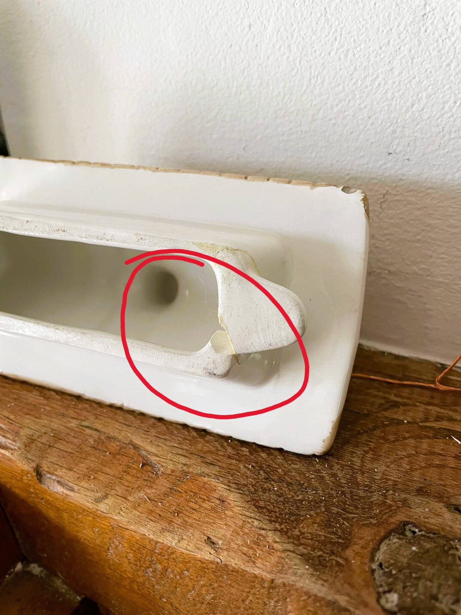 English cottage slipware teapot