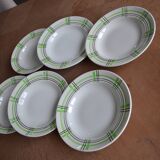 6 Ceranord St Amand deep plates with checks