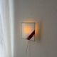 Architectural stained glass wall lamp with textured glass