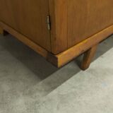 1950s Parisian wardrobe with mirror, 135 x 19 cm