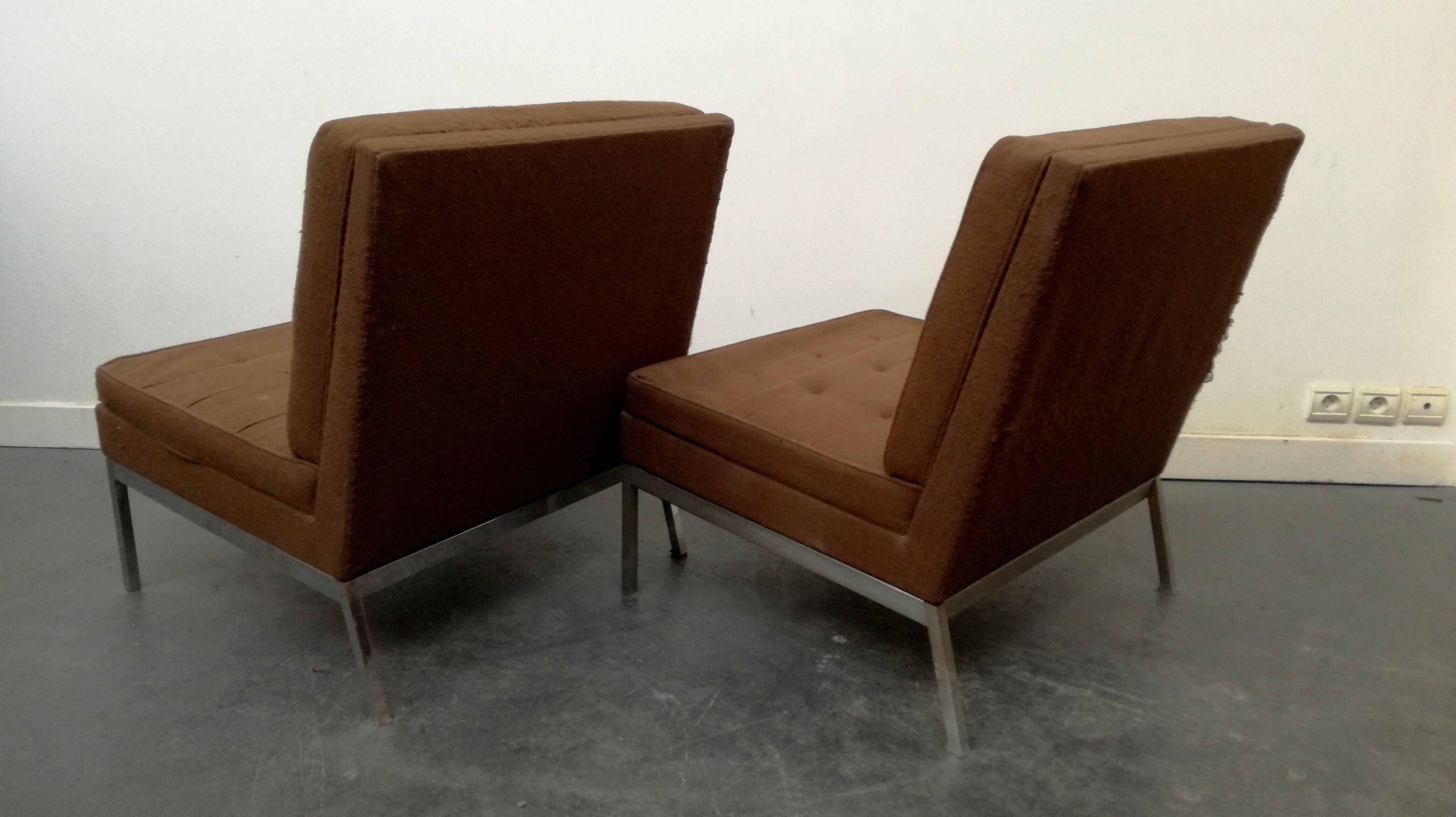 Pair armchairs by Florence Knoll 1960s