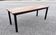 Industrial bench in steel and oak