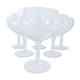 Suite of six beer glasses on foot in colorless crystal