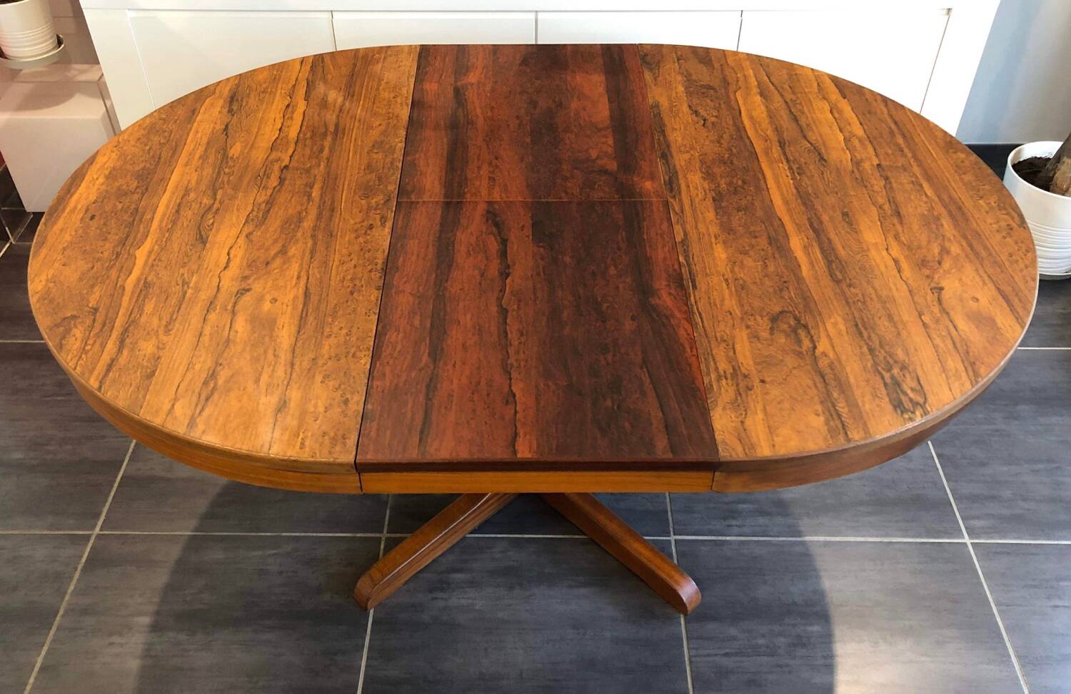 Vintage Scandinavian Baumann style extendable table in Rosewood 1970s