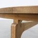 Table moderne en bois de cèdre et verre, Italie fin du 20e siècle