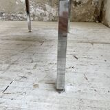 Table basse chrome et carrelage années 50