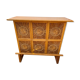 Wooden counter bar and rattan wicker decorations years 50/60